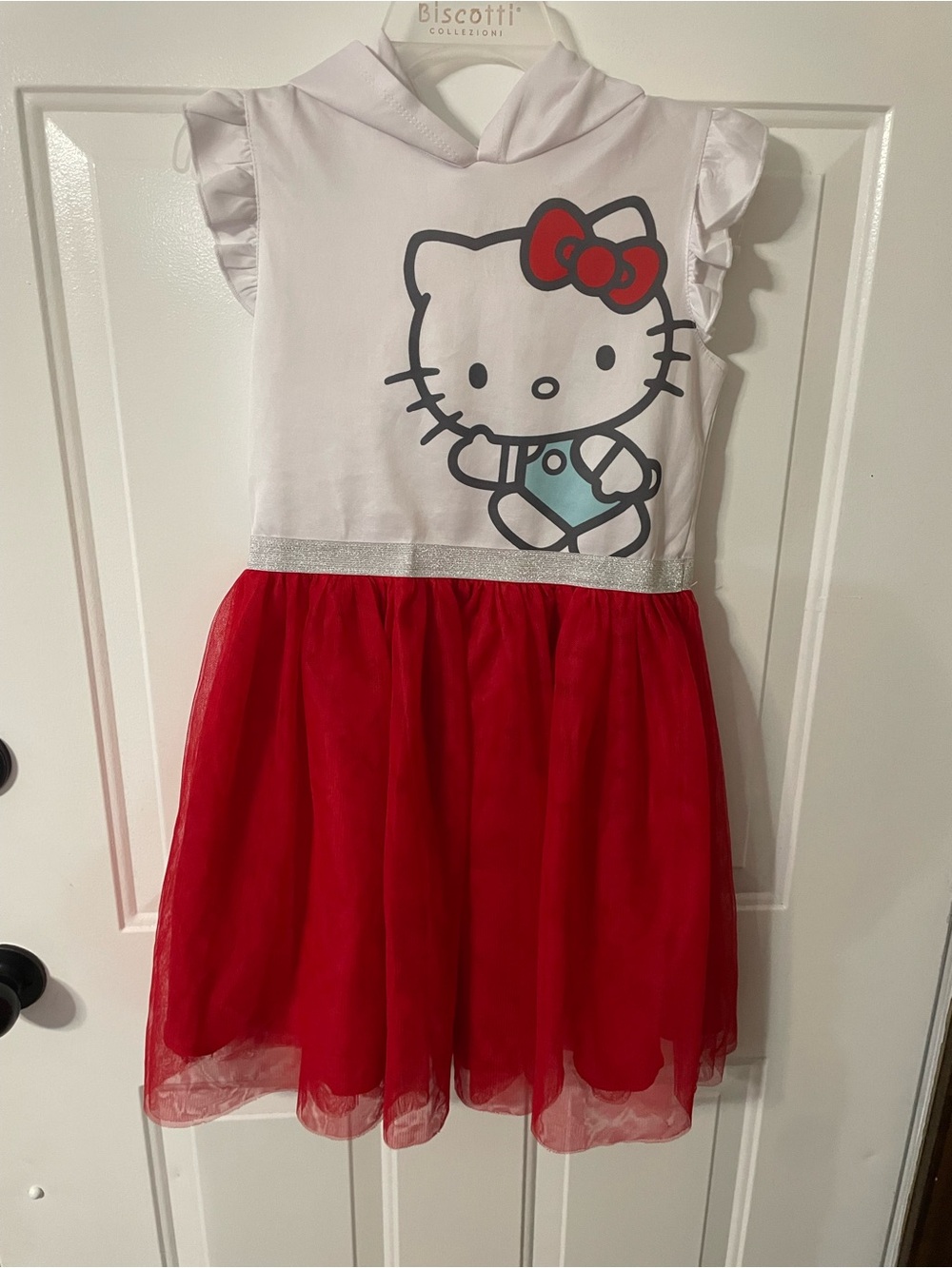 Biscotti White and Red Hello Kitty Tulle Dress